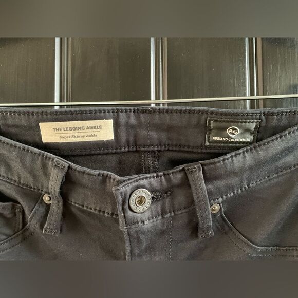 AG Adriano Goldschmied The Legging Ankle Super Skinny Black Pants | Size 26R - Picture 2 of 4